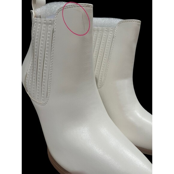 Laicigo Chunky Heel Ankle Block Slip On Short Chelsea Booties, 6 1/2 - Picture 9 of 9